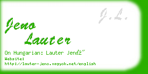 jeno lauter business card